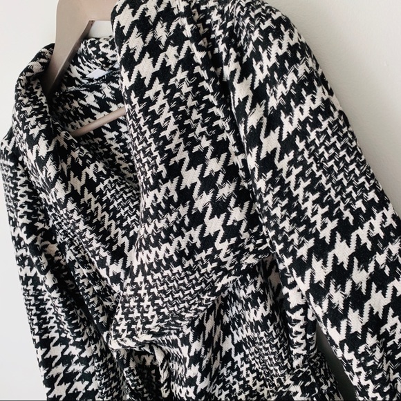 ♦️Houndstooth Uneven Hem Jacket with Belt - Picture 7 of 8